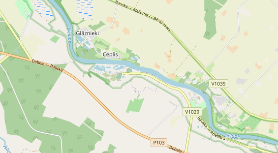 Área para autocaravana en la tarjeta