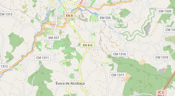 Area di sosta per camper sulla carta