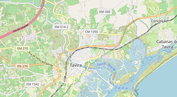 Aire camping-car sur la carte