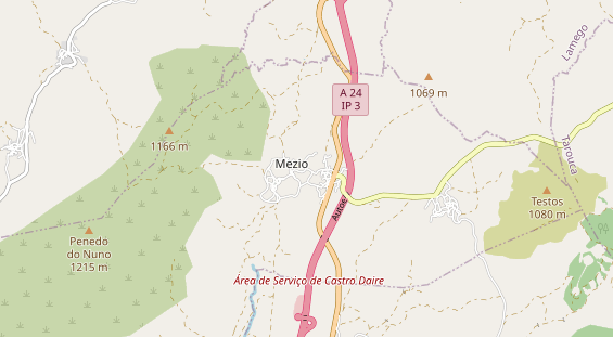 Aire camping-car sur la carte