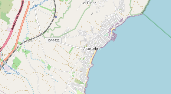 Área para autocaravana en la tarjeta