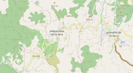 Área para autocaravana en la tarjeta