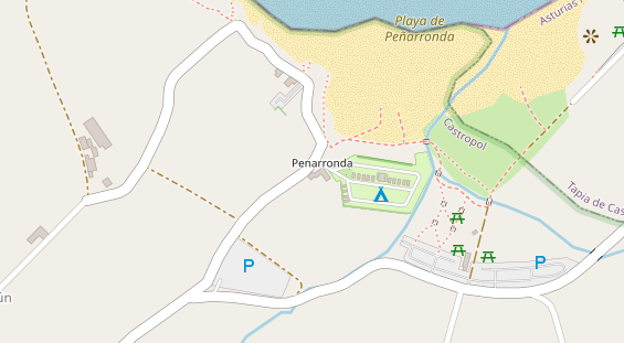 Stellplatz auf Satellitenbild