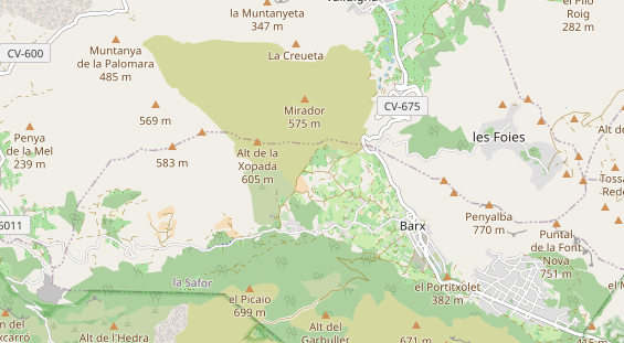 Aire camping-car sur la carte
