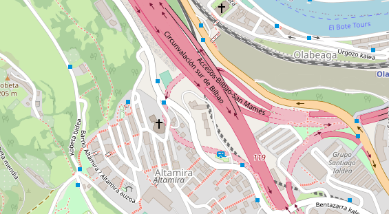 aire de camping-car auf Karte