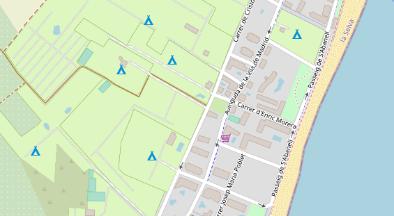 Stellplatz auf Satellitenbild