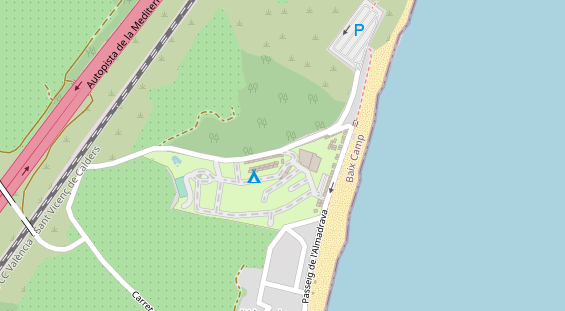 Stellplatz auf Satellitenbild