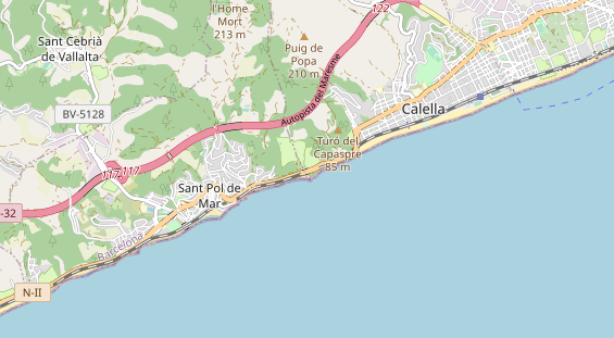 Aire camping-car sur la carte