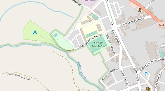 Stellplatz auf Satellitenbild