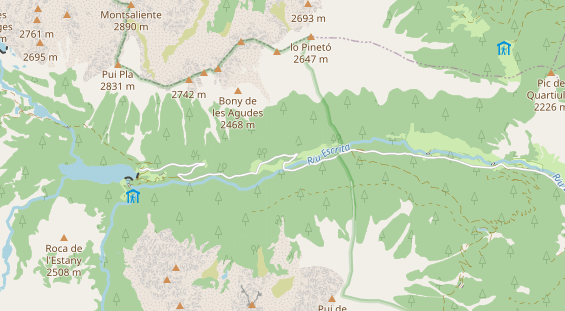 Área para autocaravana en la tarjeta