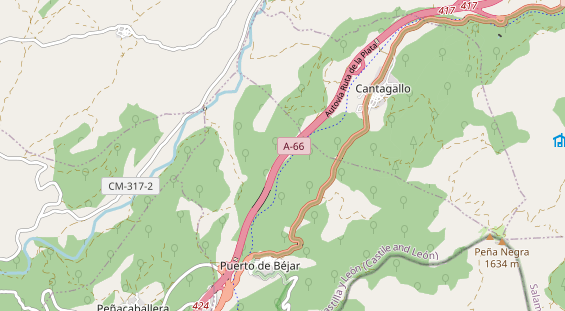 Área para autocaravana en la tarjeta