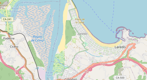 Area di sosta per camper sulla carta