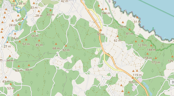 Área para autocaravana en la tarjeta