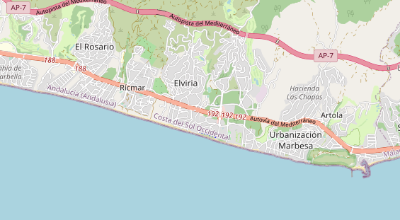 Aire camping-car sur la carte