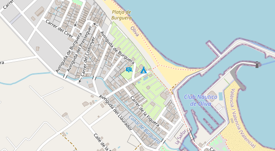 Stellplatz auf Satellitenbild