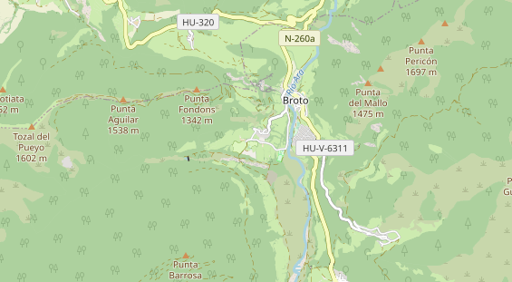 Aire camping-car sur la carte