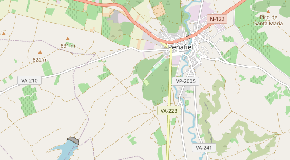 Área para autocaravana en la tarjeta