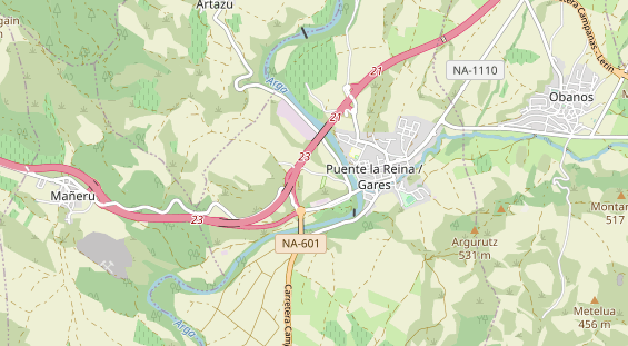 Aire camping-car sur la carte