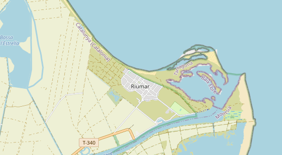 Area di sosta per camper sulla carta