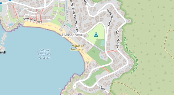 Stellplatz auf Satellitenbild