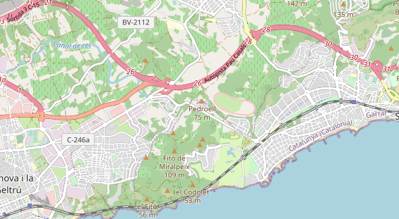 Aire camping-car sur la carte