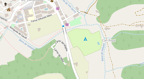 Stellplatz auf Satellitenbild