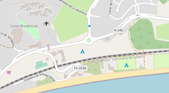 Stellplatz auf Satellitenbild