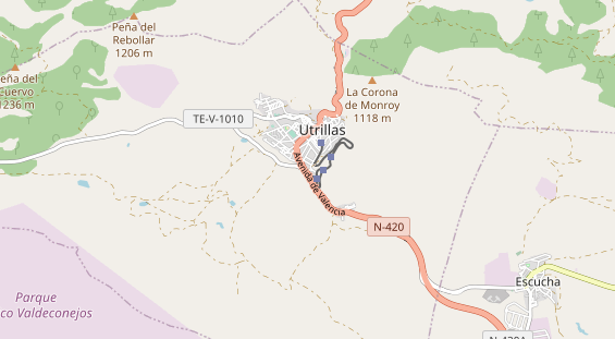 Aire camping-car sur la carte