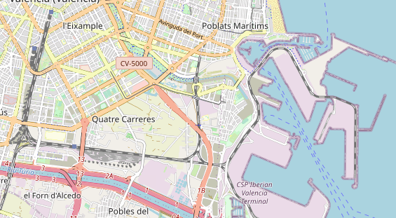 Area di sosta per camper sulla carta