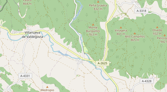 Área para autocaravana en la tarjeta