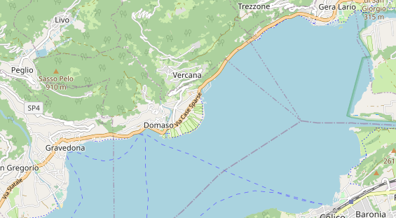 Area di sosta per camper sulla carta