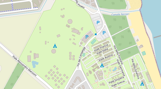 Stellplatz auf Satellitenbild