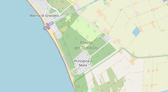 Aire camping-car sur la carte