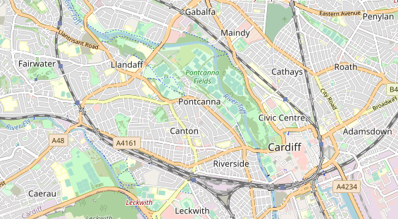 Area di sosta per camper sulla carta