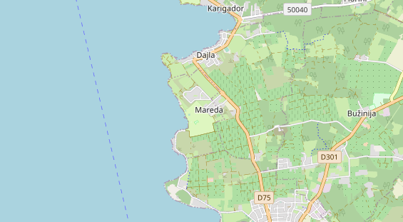 Área para autocaravana en la tarjeta