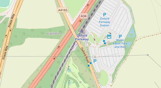 Stellplatz auf Satellitenbild