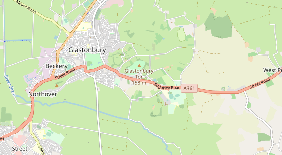 Area di sosta per camper sulla carta