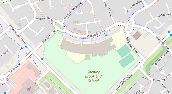 Stellplatz auf Satellitenbild