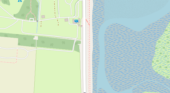 Stellplatz auf Satellitenbild