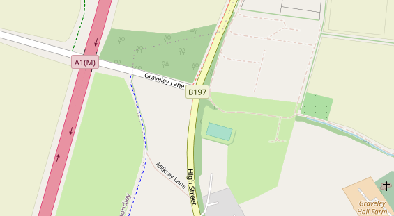 Stellplatz auf Satellitenbild