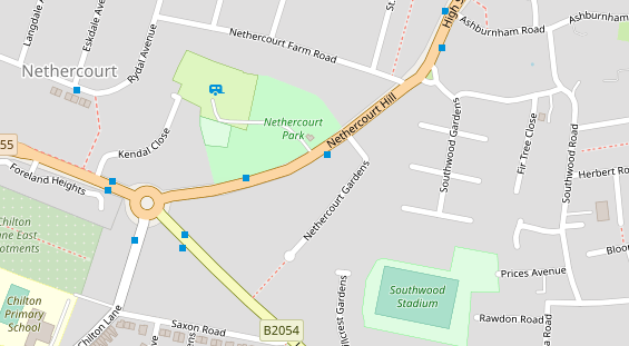 Stellplatz auf Satellitenbild