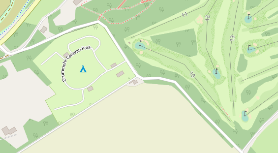 Stellplatz auf Satellitenbild