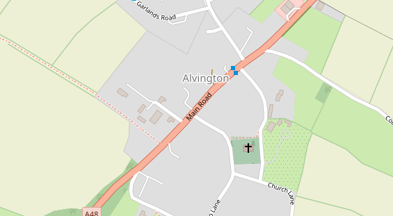 Stellplatz auf Satellitenbild