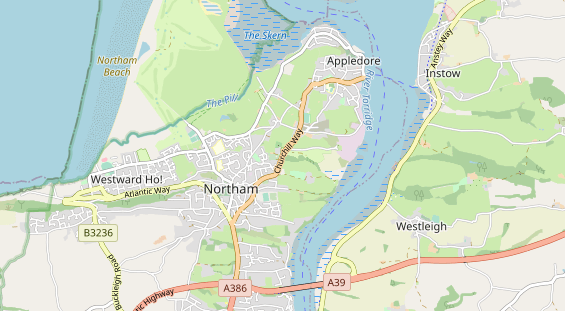 Aire camping-car sur la carte