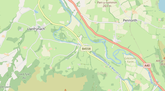 Area di sosta per camper sulla carta