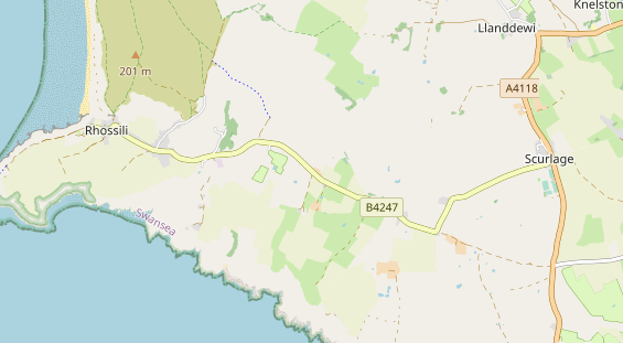 Area di sosta per camper sulla carta