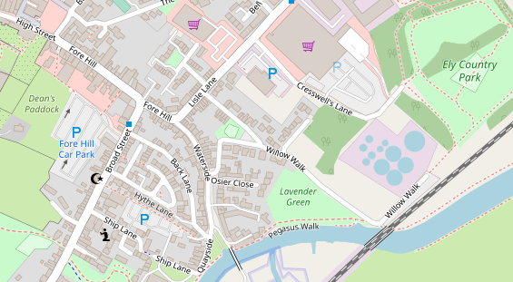 Stellplatz auf Satellitenbild