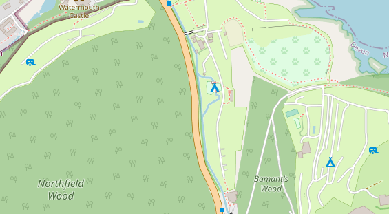 Stellplatz auf Satellitenbild