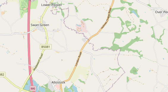 Area di sosta per camper sulla carta