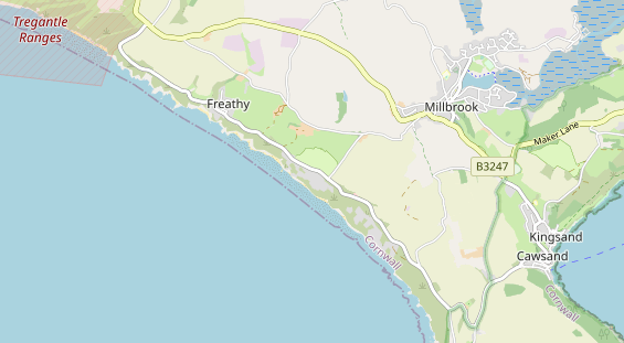 Area di sosta per camper sulla carta